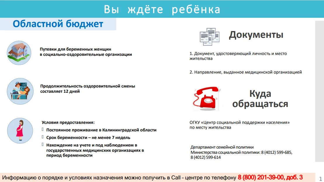 Реализуемые меры социальной поддержки для женщин и семей с детьми.